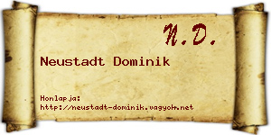 Neustadt Dominik névjegykártya